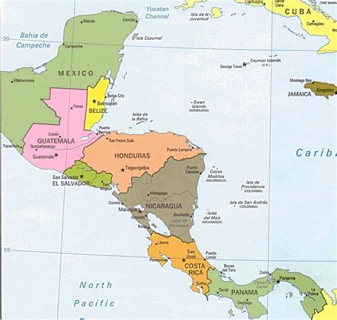 Lista Foto Map Of Central America And Mexico Actualizar