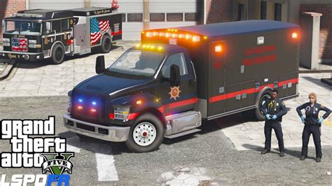 Gta 5 Paramedic Mod New Ford F 750 Ambulance Responding To Ems Calls
