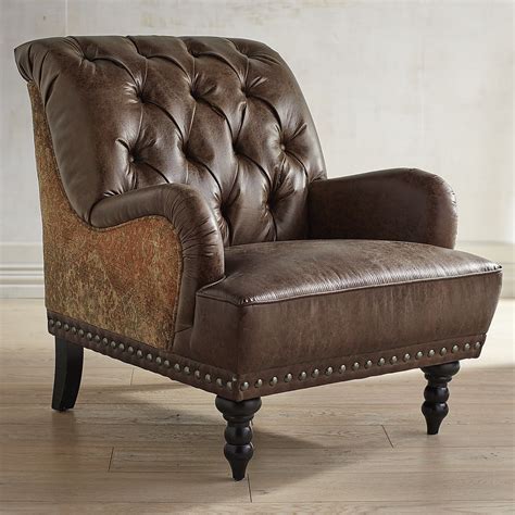 Brown Leather Accent Chair Target 2021 Titsworth17093