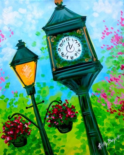 Acrylic Canvas Haddonfield Clock Source Painting With A Twist