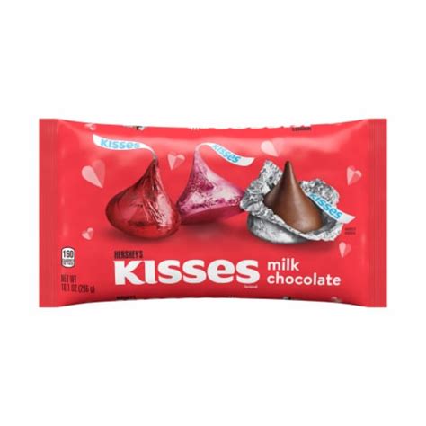 Hersheys Kisses Milk Chocolate Valentine Candy Bag 1 Bag 101 Oz