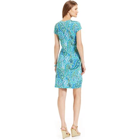 Jones New York Jones New York Signature Petite Capsleeve Paisleyprint