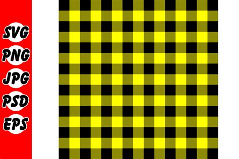 Yellow Buffalo Plaid Gingham Checkered Graphic By Artbytroy · Creative