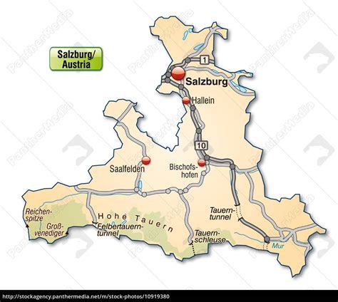 Map Of Salzburg With Transport Network In Pastellorange Royalty Free