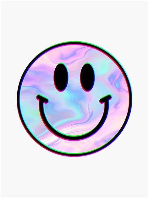 Hippie Smiley Sticker By Carolinewaldman Redbubble