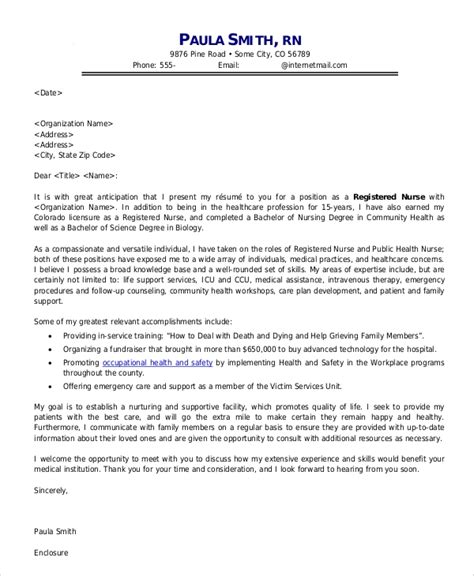 It means that the intern's name and contact information should be included at the top of the letter. FREE 6+ Sample Nursing Cover Letter Templates in PDF