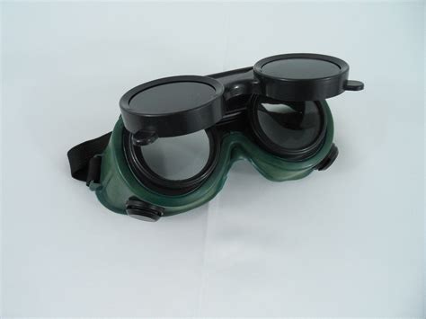 new welding cutting welders safety goggles glasses flip up dark green lenses ebay