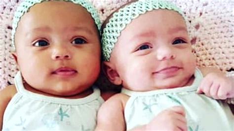 biracial twins born with different complexions become social media stars abc7 los angeles