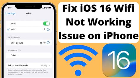 Fix Ios Wifi Not Working Issue Wifi Problem On Iphone After Ios