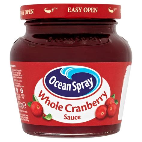 Enjoy the crisp and tangy taste of fresh ocean spray cranberries straight from the bog. Ocean Spray Wholeberry Cranberry Sauce 250g British Shop Angielski Sklep