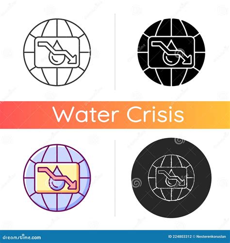 Water Scarcity Icon Stock Vector Illustration Of Environment 224803312