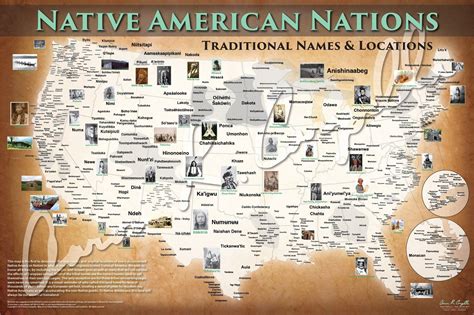 Native American Nations Map (Native and Common Names) | Native american map, Native american ...
