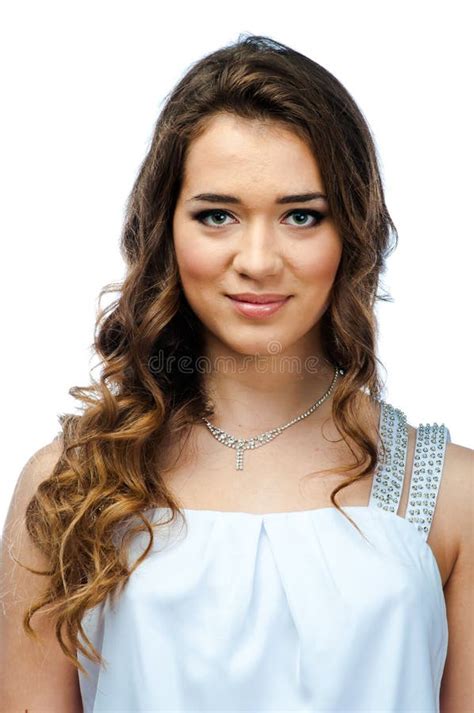 A Woman In A White Dress Stock Image Image Of Females 54843079