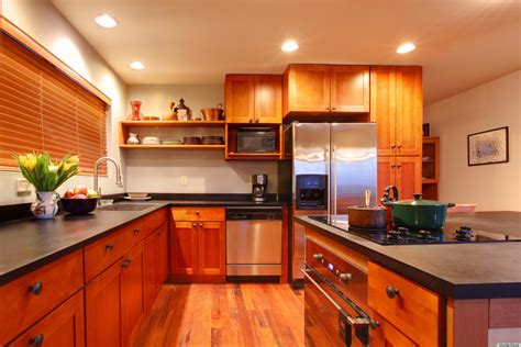 The restaining process using tinted lacquer on old cabinets. Clean Your Kitchen Ceiling To Remove Cooking Grime | HuffPost