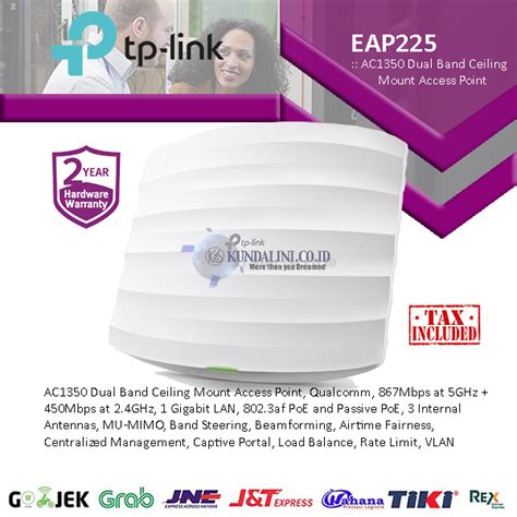 Tp Link Eap225 Ac1350 Wireless Mu Mimo Gigabit Ceiling Mount Access