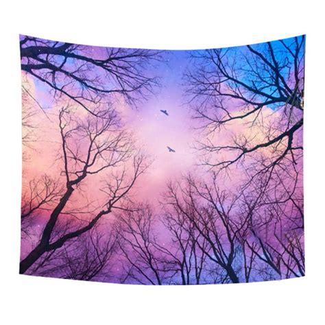 Misty Forest Tapestry Wall Hanging Nature Landscape Tapestry Sunshine