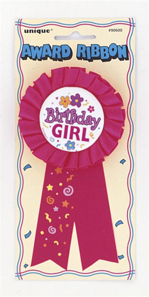 Birthday Girl Badge Ribbon Non Stop Party Shop