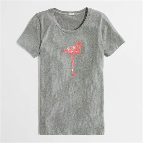 Shop The Sequin Flamingo Graphic Tee At Jcrew Factory And See The