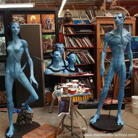 Finished Na Vi Reference Pieces For James Cameron S Avatar At Stan Winston Studio Painted By