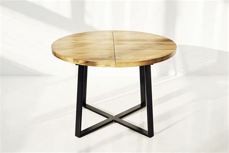 Stół okrągły dębowy ST Smreki Steel furniture Furniture Decor