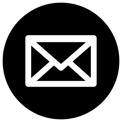 Clipart Mail Icon White On Black