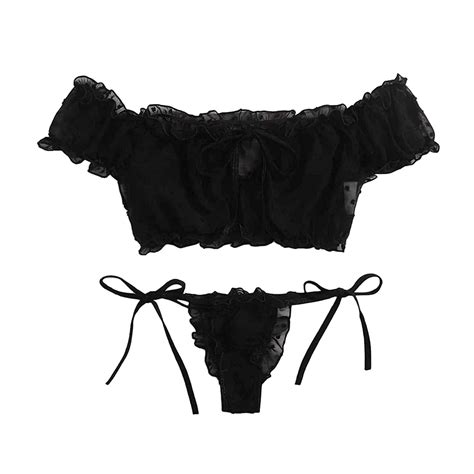 gibobby black lingerie set lingerie set for women high waist bra and panty sets lace floral 2