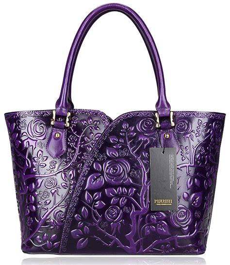 Purple Leather Handbags Designer Iucn Water
