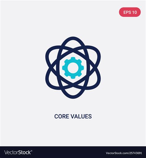 Two Color Core Values Icon From General 1 Concept Vector Image