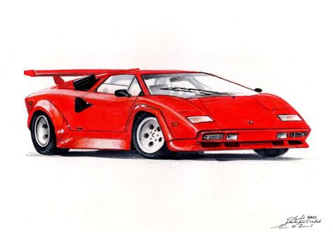Afbeeldingillustratie Lamborghini Countach Original By Catawiki