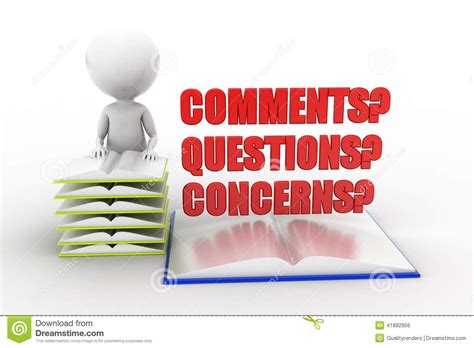 3d Man Comments Questions Concerns Stock Illustration - Illustration of ...