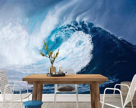 Beibehang Home Decoration Murals Wallpaper 3d Naked Sea Waves Ocean Television Background Living