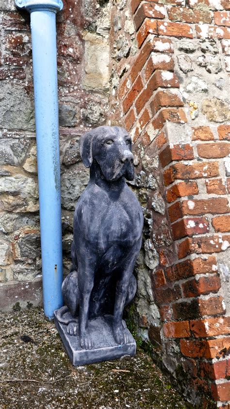 Antiques Atlas A Large Old Weathered Great Dane Dog Statue