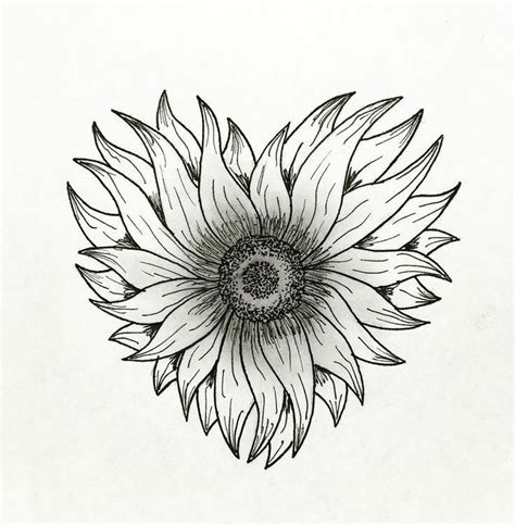 Sunflower Tattoo Simple Sunflower Tattoo Shoulder Sunflower Hearts