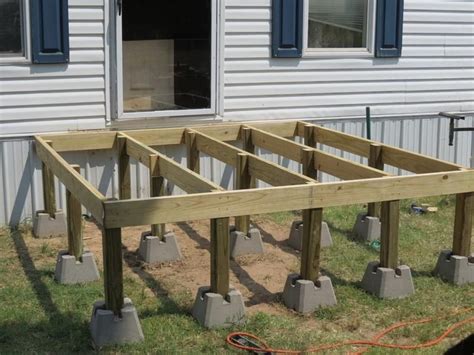 How To Build A Simple Deck Diy Deck Building A Deck Mobile Home Porch