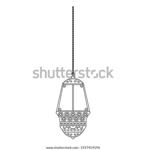 Islamic Arabic Lantern Vector Illustration Background Stock Vector