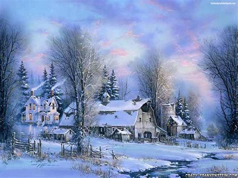 Pin By Dune On Art Paintings Winter Painting Christmas Farm Winter