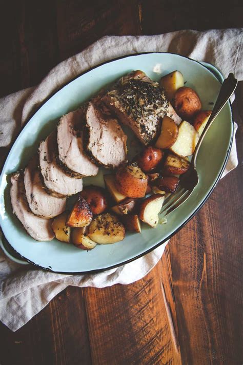 Transfer the meat and vegetables to a serving dish. 5 Ingredient Crock Pot Pork Roast and Potatoes Recipe ...