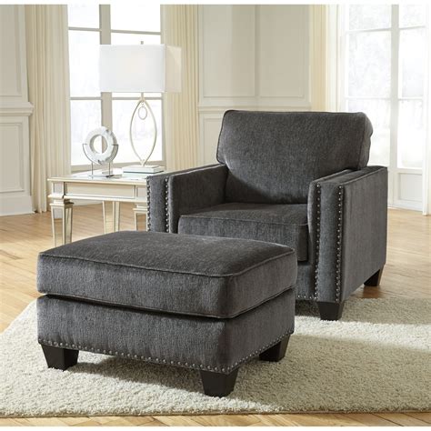 Contemporary oversized chair and ottoman. Gavril Chair and Ottoman by Benchcraft at Crowley ...