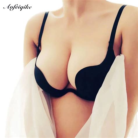 Deep U Low Cut Push Up Women Lingerie U Bra Backless Underwear Plunge