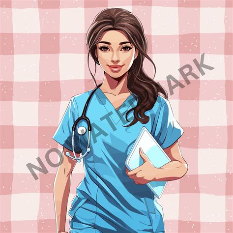 Cute Nurse And Doctor Clipart Nurse Week Clipart Nurse Practitioner Png Instant Download