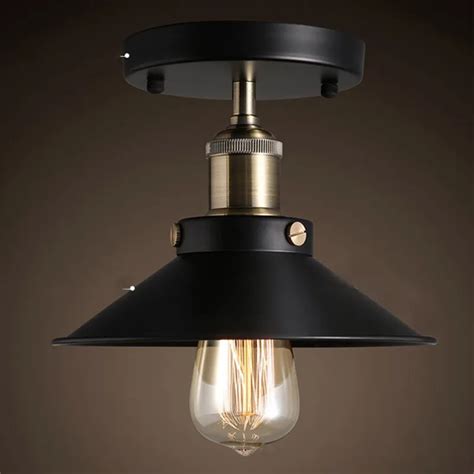 Retro Ceiling Lamp Round Vintage Ceiling Light Industrial Wind Design