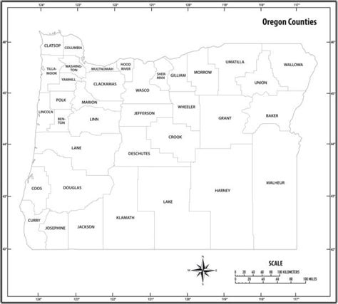 Detailed Map Of Oregon Illustrations Royalty Free Vector Graphics
