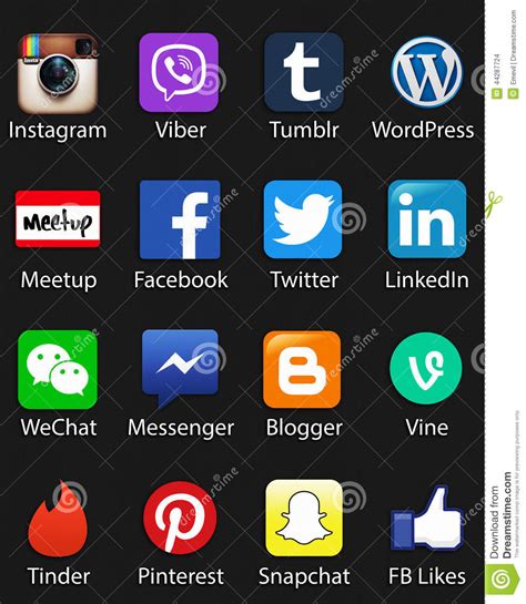 12 Popular Social Media App Icons Images Popular Social Media Icons