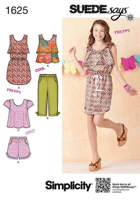Simplicity 1625 Girls And Girls Plus Separates Sewing Pattern