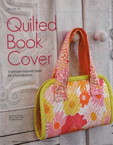 Quiltedbookcover Quilt Book Cover Tote Bag Purse Quilted