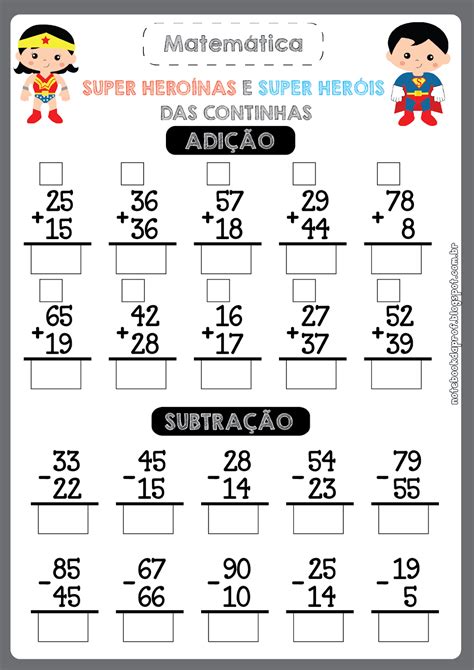 Exercitando Adi O E Subtra O Atividades De Subtra O Fichas De Exerc Cios De Matem Tica