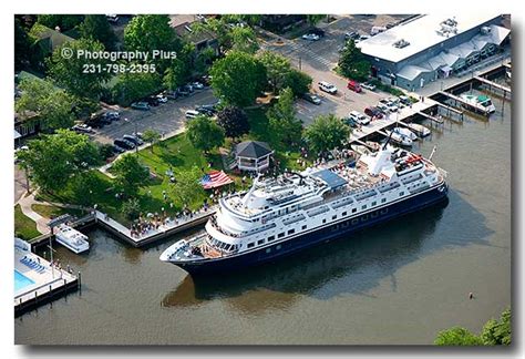 Aerial Photo Of The Cruise Ship Yorktown Arriving At Saugatuck Mi