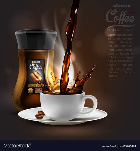 Coffee Advertising Design High Detailed Realistic Vector Image