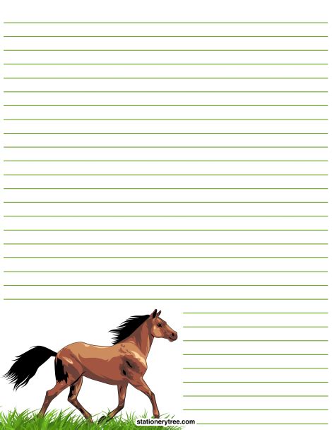 printable horse stationery