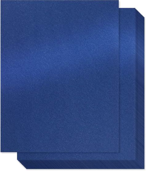 Navy Blue Shimmer Paper 100 Pack Metallic Cardstock Paper